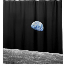 NASA Apollo 8 Earthrise Maan Maanolbaafoto Douchegordijn