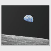 NASA Apollo 8 Earthrise Moon Lunar Orbit Foto Cadeaupapier (Vlak)