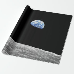 NASA Apollo 8 Earthrise Moon Lunar Orbit Foto Cadeaupapier