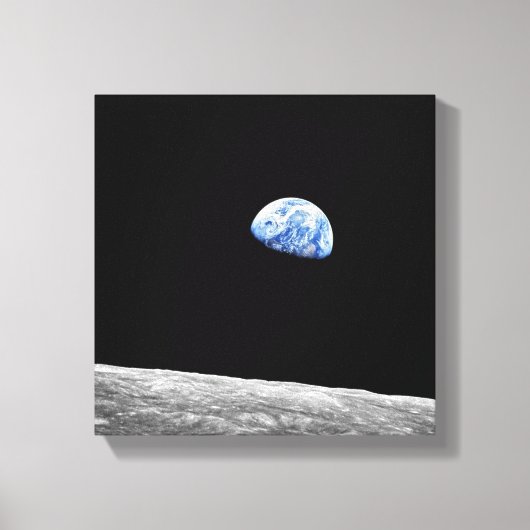 NASA Apollo 8 Earthrise Moon Lunar Orbit Foto Canvas Afdruk (Voorkant)