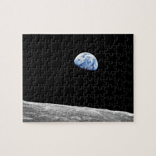 NASA Apollo 8 Earthrise Moon Lunar Orbit Foto Legpuzzel (Horizontaal)
