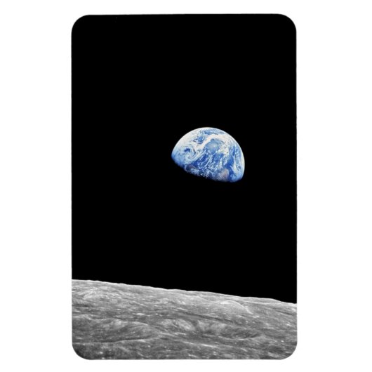 NASA Apollo 8 Earthrise Moon Lunar Orbit Foto Magneet (Verticaal)