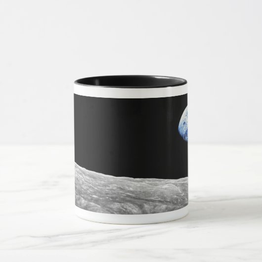 NASA Apollo 8 Earthrise Moon Lunar Orbit Foto Mok (Midden)