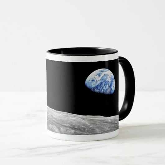 NASA Apollo 8 Earthrise Moon Lunar Orbit Foto Mok (Voorkant rechts)