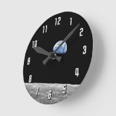 NASA Apollo 8 Earthrise Moon Lunar Orbit Foto Ronde Klok (Hoek)