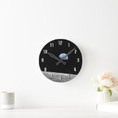 NASA Apollo 8 Earthrise Moon Lunar Orbit Foto Ronde Klok (Huis)