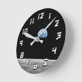 NASA Apollo 8 Earthrise Moon Lunar Orbit Foto Ronde Klok (Hoek)