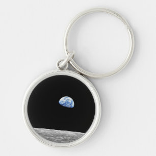 NASA Apollo 8 Earthrise Moon Lunar Orbit Foto Sleutelhanger