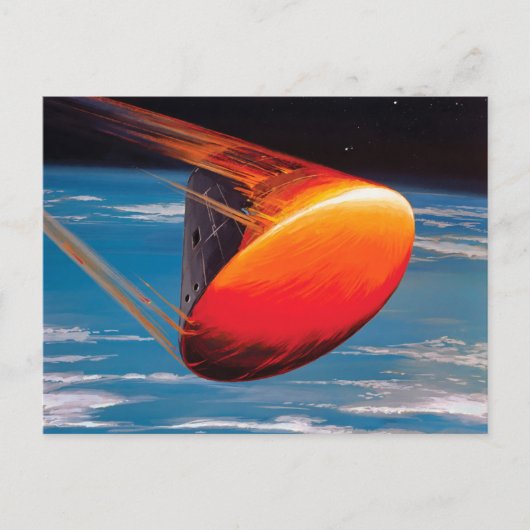 NASA Apollo Command Module Ruimtecapsule Kunstwerk Briefkaart (Voorkant)