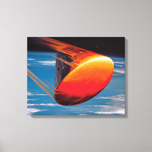 NASA Apollo Command Module Ruimtecapsule Kunstwerk Canvas Afdruk (Voorkant)