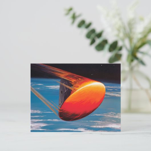 NASA Apollo Command Module Space Capsule Artwork Briefkaart (Staand voorkant)