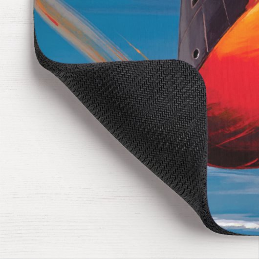 NASA Apollo Command Module Space Capsule Artwork Muismat (Hoek)