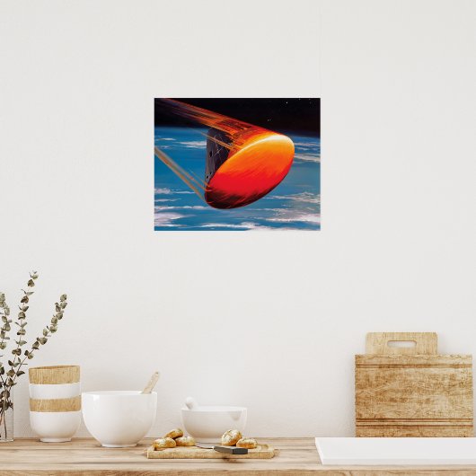 NASA Apollo Command Module Space Capsule Artwork Poster (Keuken)