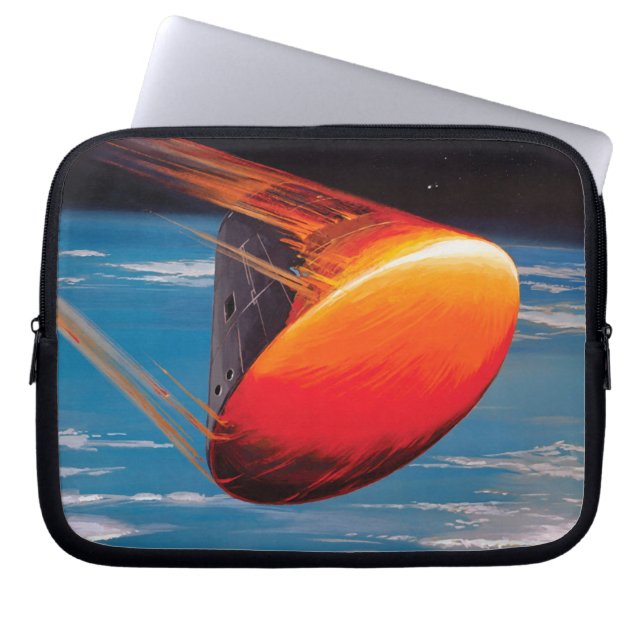 NASA Apollo Commandomodule Ruimtecapsule Kunstwerk Laptop Sleeve (Voorkant)