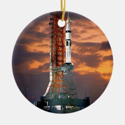 NASA Apollo Soyuz-draagraket Sunrise Lanceerplatfo Keramisch Ornament (Voorkant)