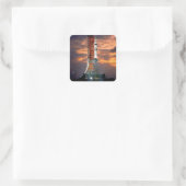 NASA Apollo Soyuz-lanceervoertuig Sunrise lanceerp Vierkante Sticker (Tas)