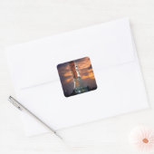 NASA Apollo Soyuz-lanceervoertuig Sunrise lanceerp Vierkante Sticker (Envelop)