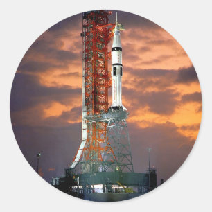 NASA Apollo Soyuz Start Sunrise Launchpad Ronde Sticker