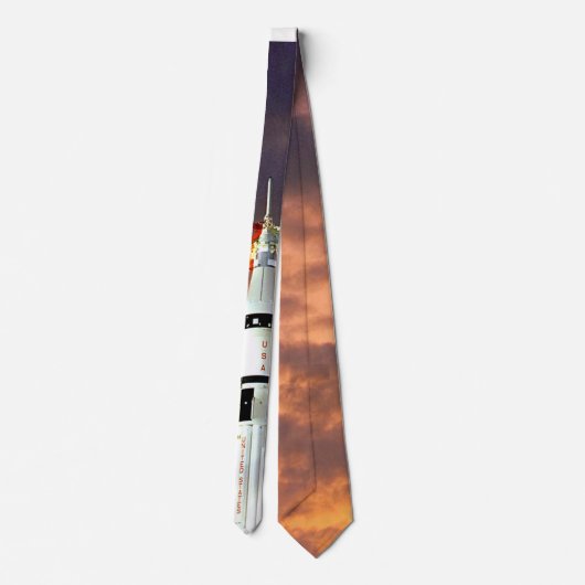 NASA Apollo Soyuz Start Sunrise Launchpad Stropdas (Achterkant)