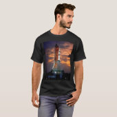 NASA Apollo Soyuz Start Sunrise Launchpad T-shirt (Voorkant volledig)