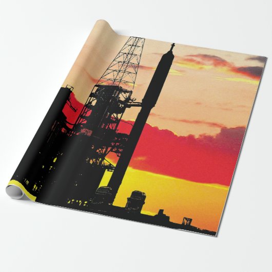 NASA Ares IX Raketlanceersysteem Prototype Cadeaupapier (Uitgerold)