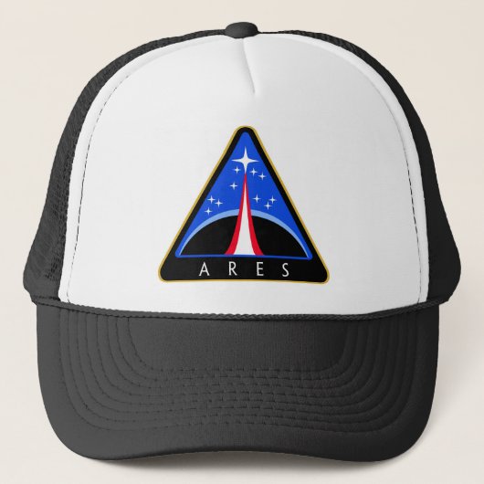 NASA Ares Rocket Logo Trucker Pet (Voorkant)