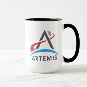 NASA Artemis Logo Eclipse Black Trim Mok
