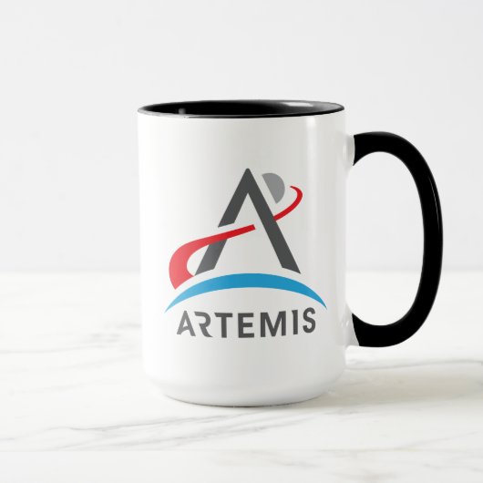 NASA Artemis Logo Eclipse Black Trim Mok (Rechts)