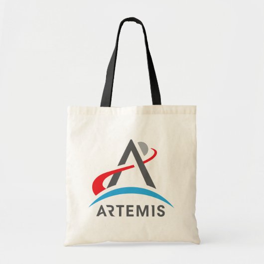 NASA Artemis Logo Eclipse Black Trim Tote Bag (Voorkant)