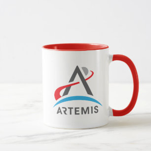 NASA Artemis Logo Komeet Rood/Wit Mok