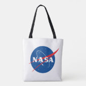 NASA Artemis Logo Rocket White Tote Bag (Achterkant)