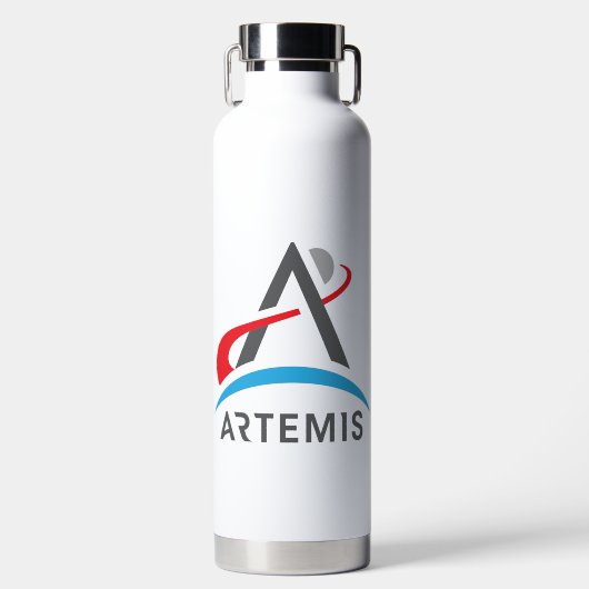 NASA Artemis Logo Rocket White Waterfles (Voorkant)