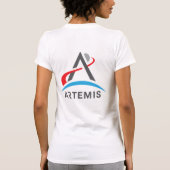 NASA Artemis Logo Women's Rocket White T-shirt (Achterkant)