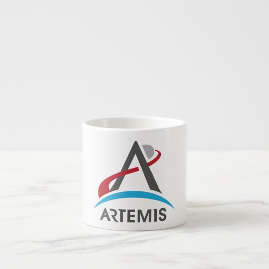 NASA Artemis Program Logo Mars 2024 Astronaut Espresso Kop (Voorkant)