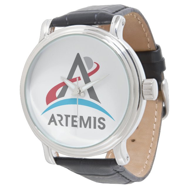 NASA Artemis Program Logo Mars 2024 Astronaut Horloge (Gekanteld)