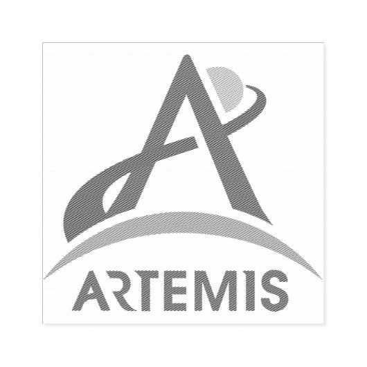 NASA Artemis Program Logo Mars 2024 Astronaut Rubberstempel (Afrduk)
