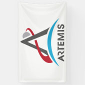 NASA Artemis Program Logo Mars 2024 Astronaut Spandoek (Verticaal)