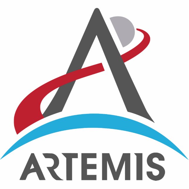 NASA Artemis Program Logo Mars 2024 Astronaut Staand Fotobeeldje (Voorkant)