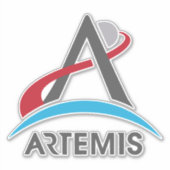 NASA Artemis Program Logo Mars 2024 Astronaut Sticker (Voorkant)
