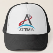 NASA Artemis Program Logo Mars 2024 Astronaut Trucker Pet (Voorkant)