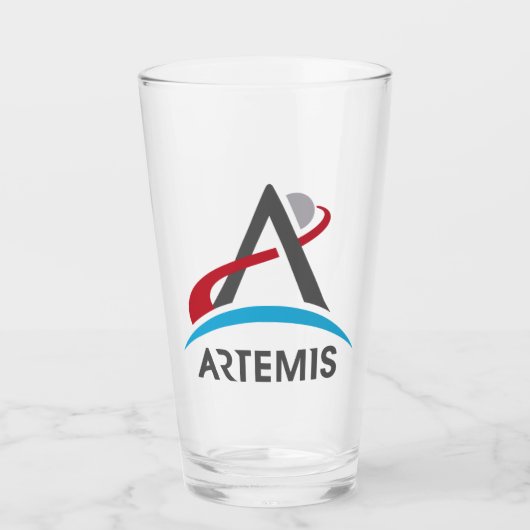 NASA Artemis Programma Logo Mars 2024 Astronaut Glas (Voorkant)