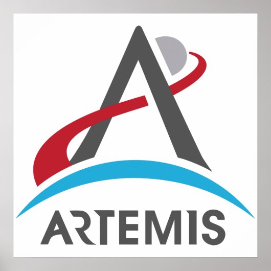 NASA Artemis Programma Logo Mars 2024 Astronaut Poster (Voorkant)