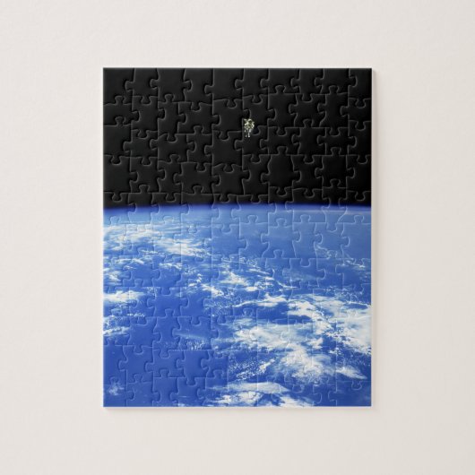 NASA Astronaut Jetpack Spacewalk Earth Orbit Foto Legpuzzel (Verticaal)