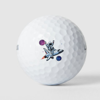 nasa astronauten op ruimtevaart golfballen
