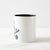 nasa astronauten op ruimtevaart tweekleurige koffiemok (Center)