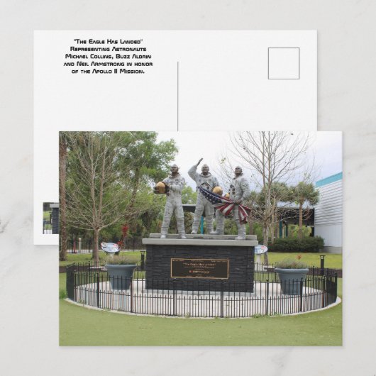 NASA-beeld De adelaar heeft Briefkaart geland (Voorkant / Achterkant)