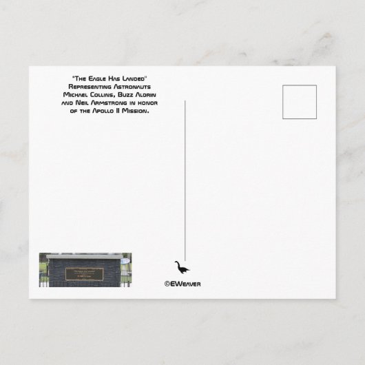 NASA-beeld De adelaar heeft Briefkaart geland (Achterkant)