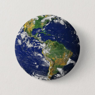 Nasa blauwe marmer ronde button 5,7 cm