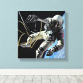NASA Eerste Amerikaanse Astronaut Ruimtewandeling Canvas Afdruk (Insitu (Houten vloer))