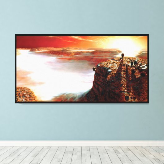 NASA eerste reis naar het concept 'Mars Kunstenaar Canvas Afdruk (Insitu (Houten vloer))